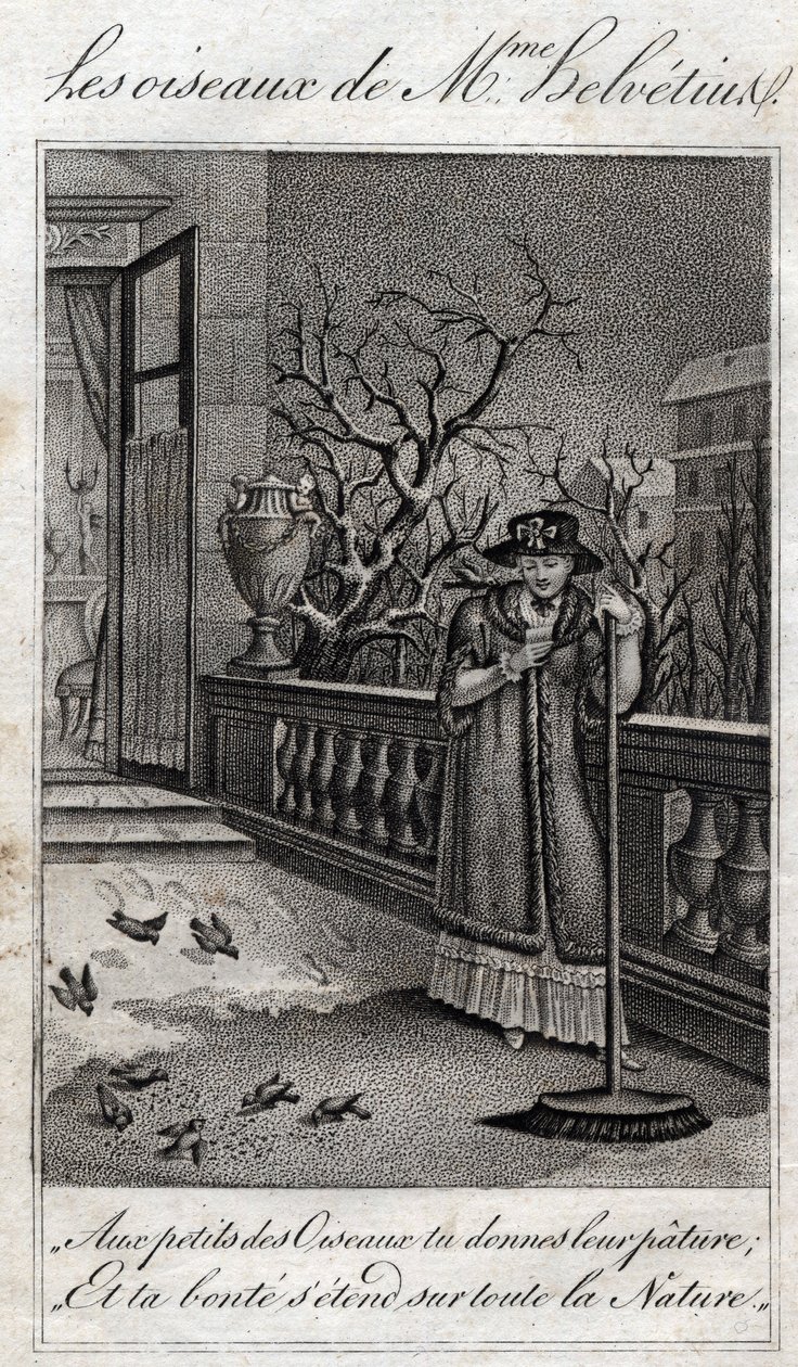 Gli uccelli di Madame Helvetius (Anne Catherine Helvetius) in 
