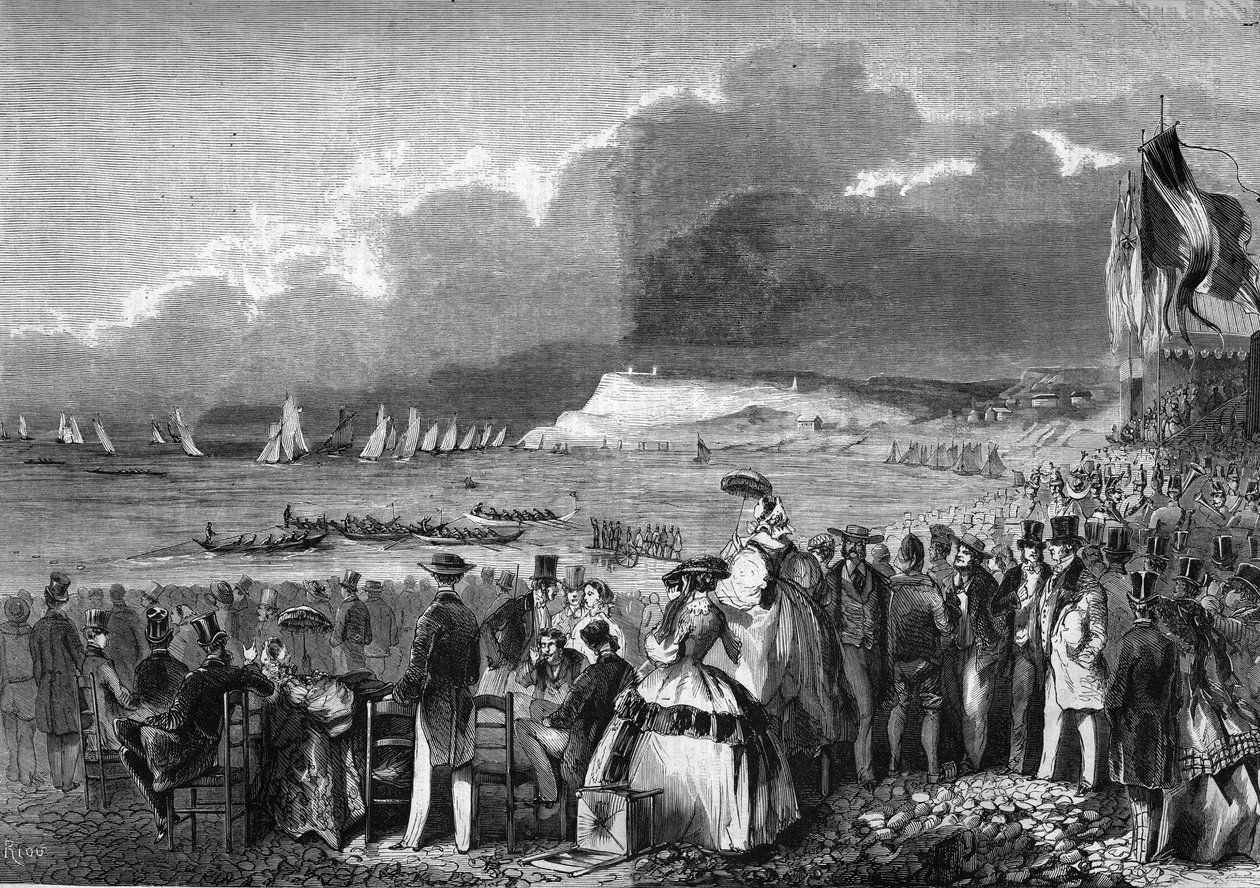 Le regate di Le Havre nel 1857 da French School