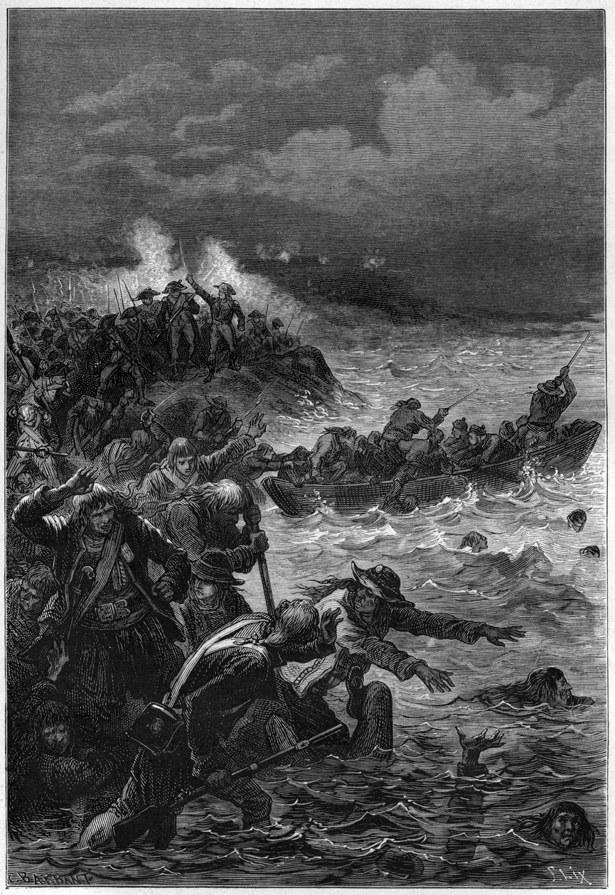 I vandeani sconfitti a Quiberon da Louis Lazare Hoche (1768-1797), generale francese della Rivoluzione da French School