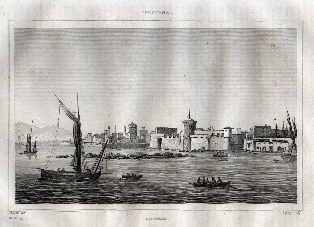 Livorno - Toscana - incisione da 