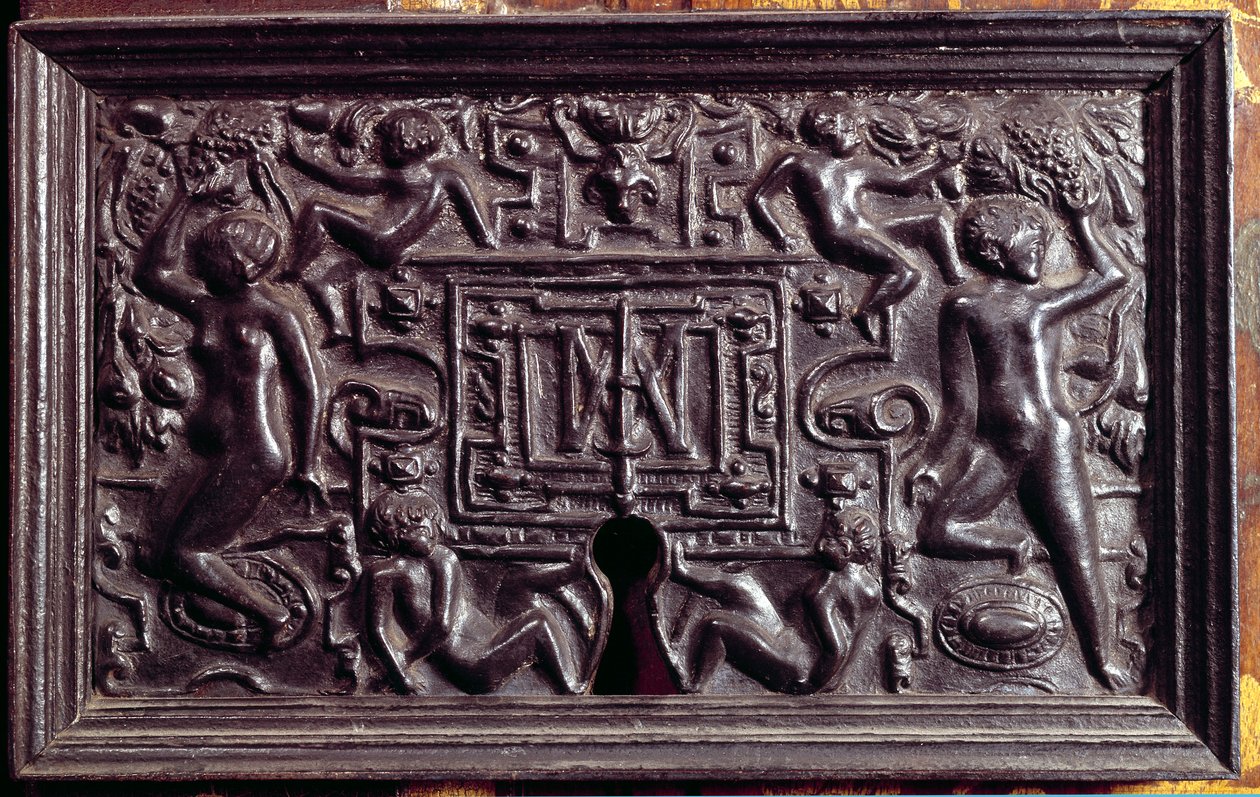 Piastra di serratura del castello di Egouen da French School