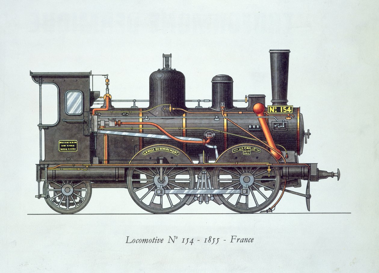 Locomotiva n.154, 1855 da French School