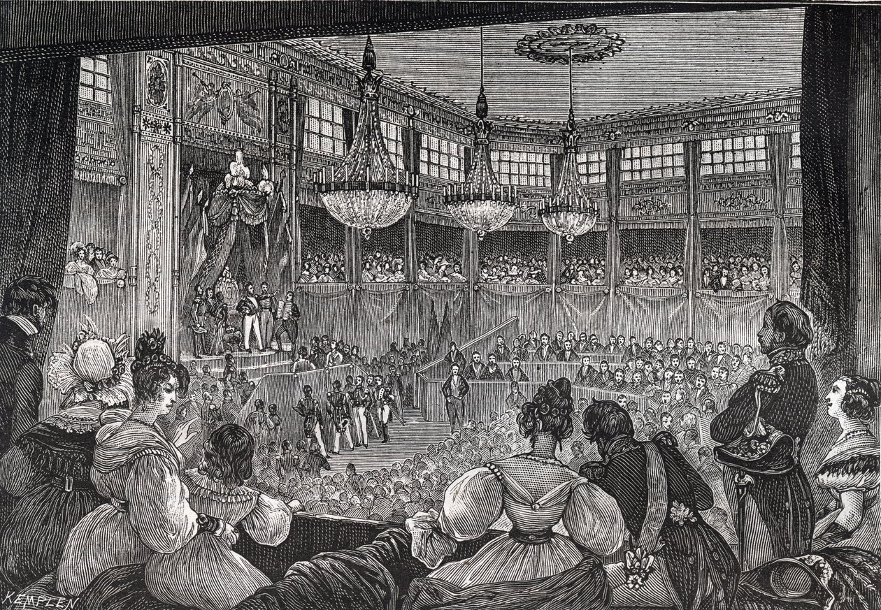 Luigi Filippo I presta giuramento come re davanti alla Camera dei Deputati, 9 agosto 1830 - Rivoluzione del 1830: 