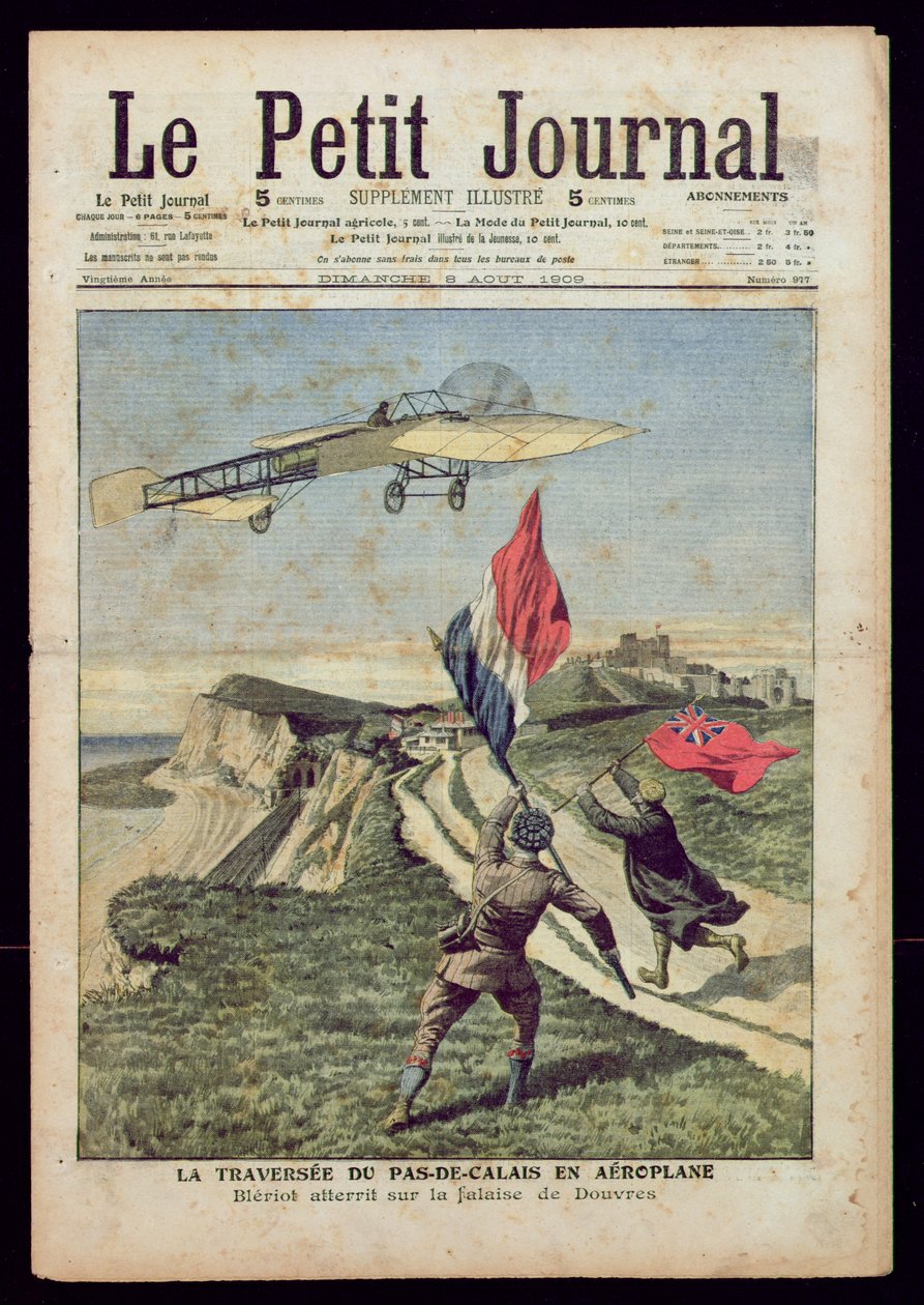 Louis Bleriot che atterra a Dover, da 
