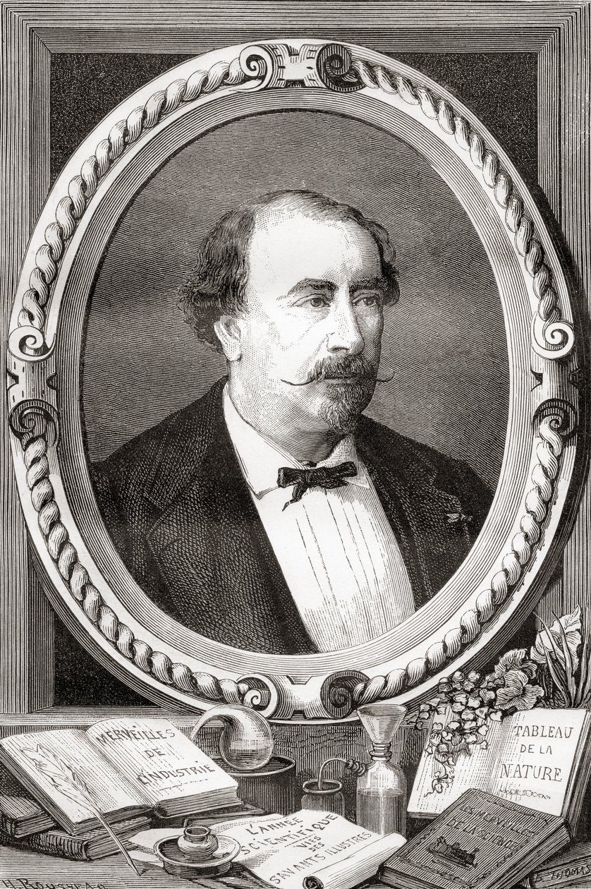 Louis Figuier, scienziato e scrittore francese, da Les Merveilles de la Science, pub.1870 da French School