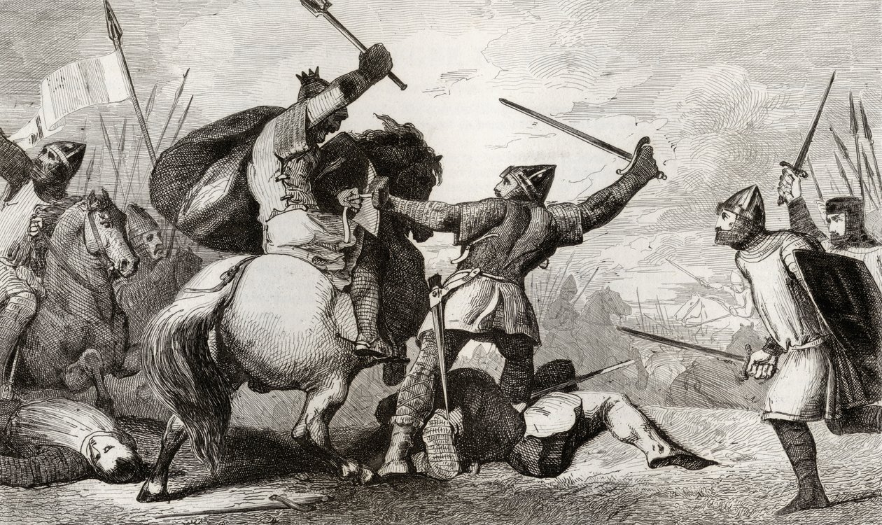 Luigi VI (1081-1137) il Grande combatte gli inglesi nella battaglia di Brenneville, da 