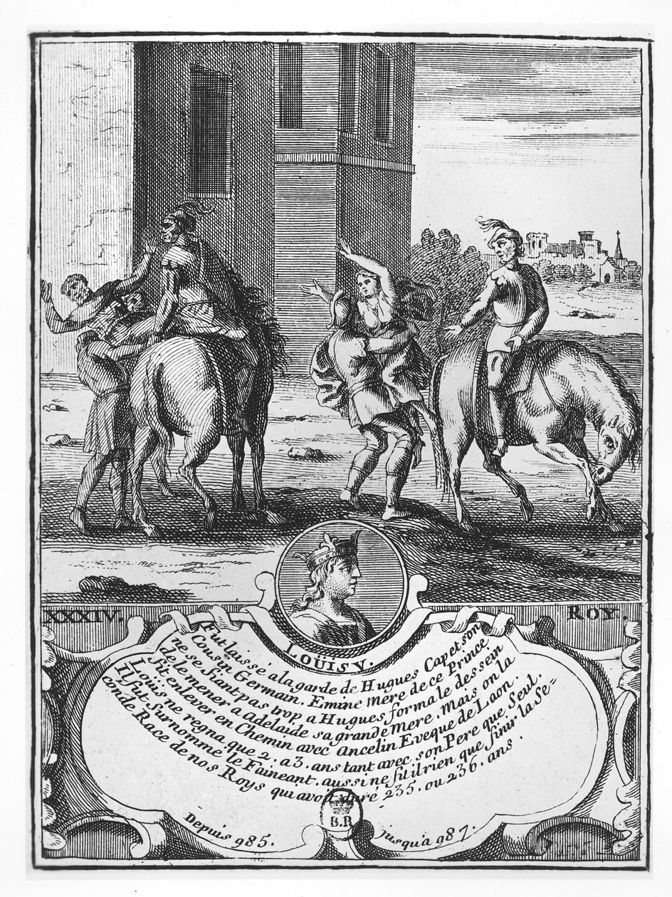 Luigi V il Pigro (incisione) da French School