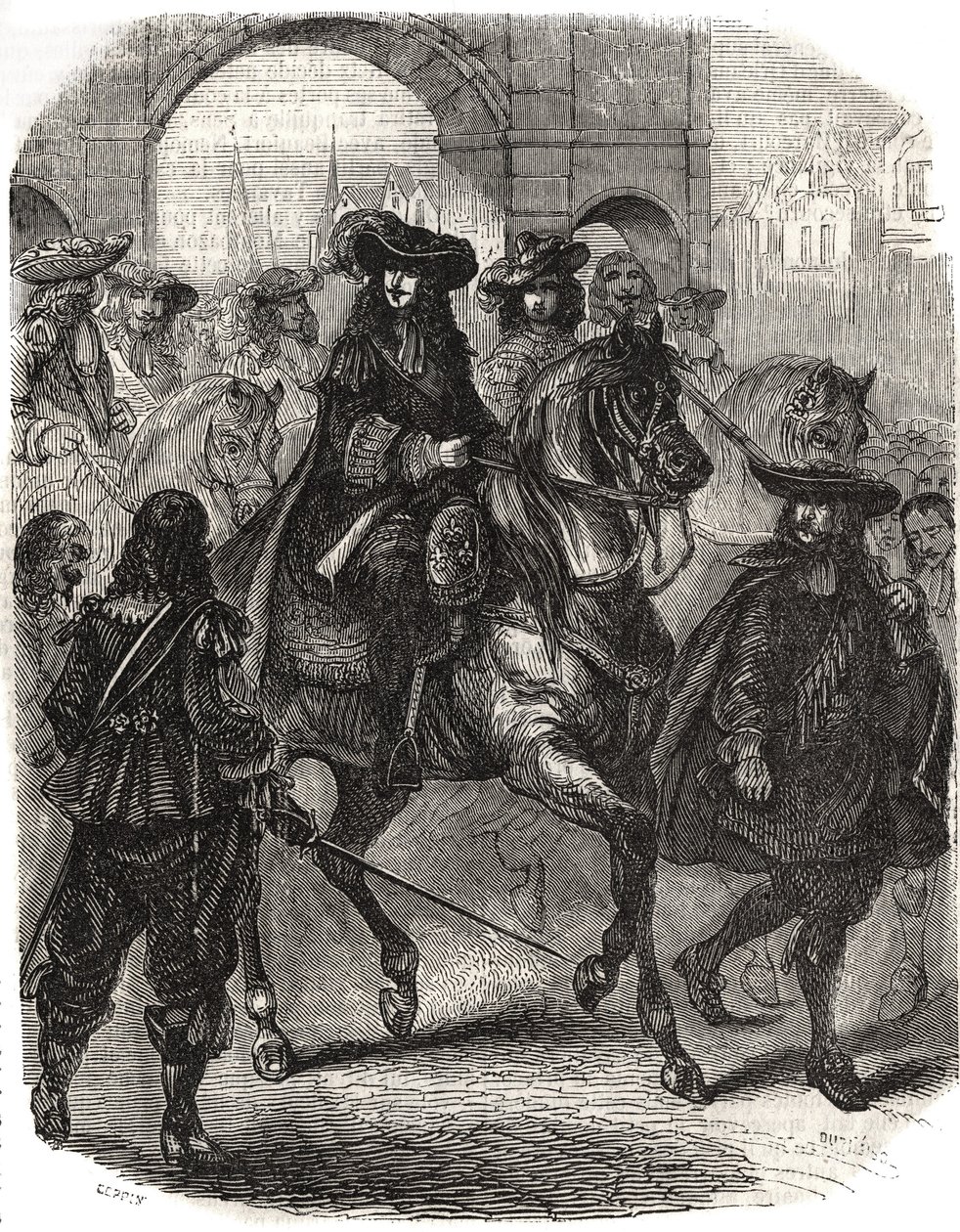 Luigi XIV (1638-1715) e sua moglie Maria Teresa d