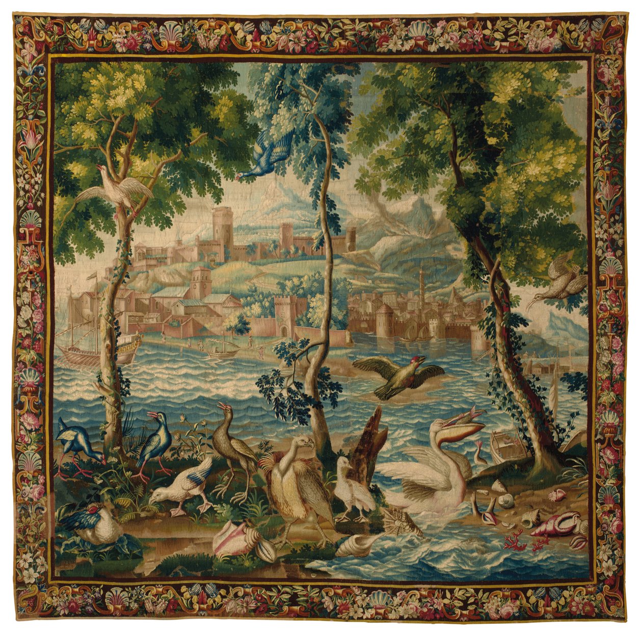 Arazzo di Beauvais "ports de mer" di Luigi XIV, c.1700 da French School