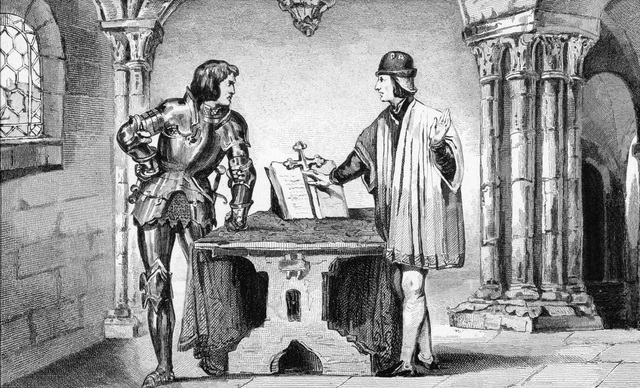 Luigi XI (1423-83) tenuto agli arresti domiciliari da Carlo il Temerario (1433-77) da 