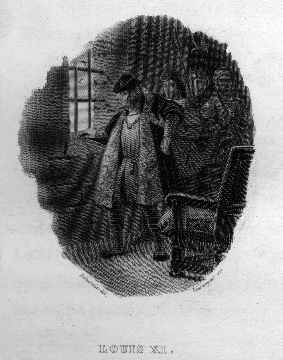 Louis XI Chanson de Beranger in "Works Completes" (1834) di Pierre Jean de Beranger (1780-1857), poeta e cantautore francese da French School