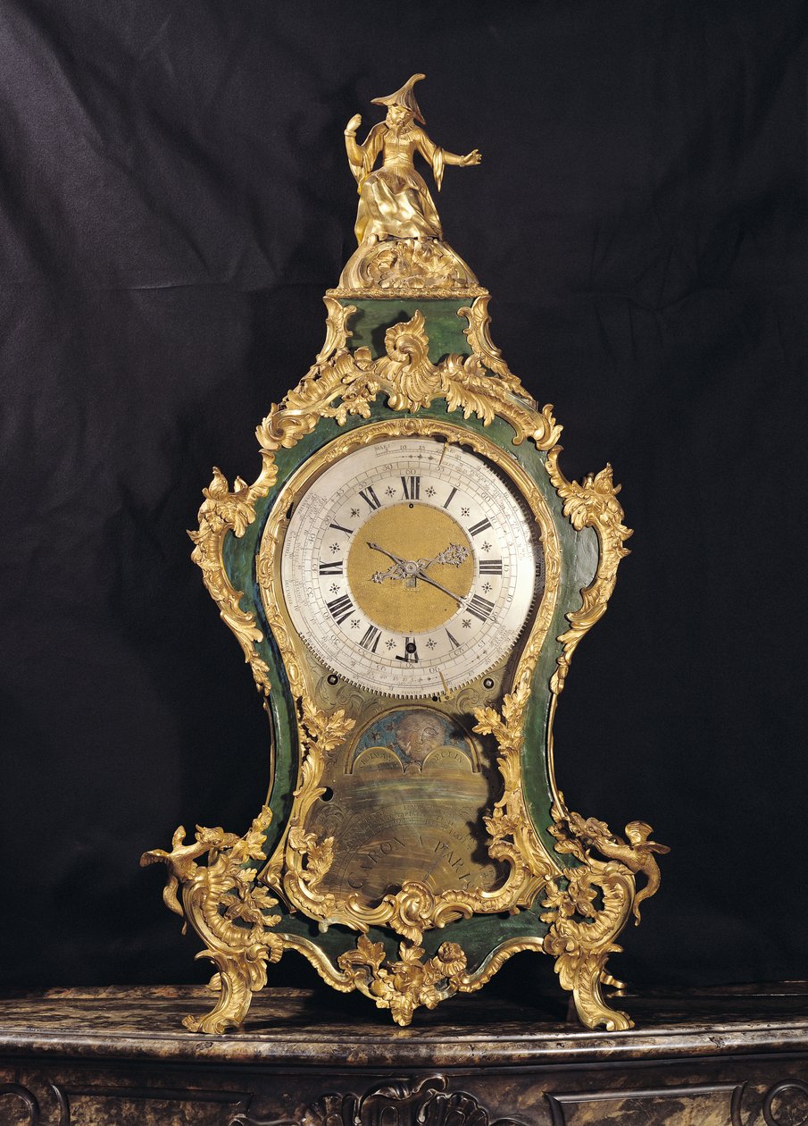 Orologio in stile Luigi XV sormontato da un uomo cinese da French School