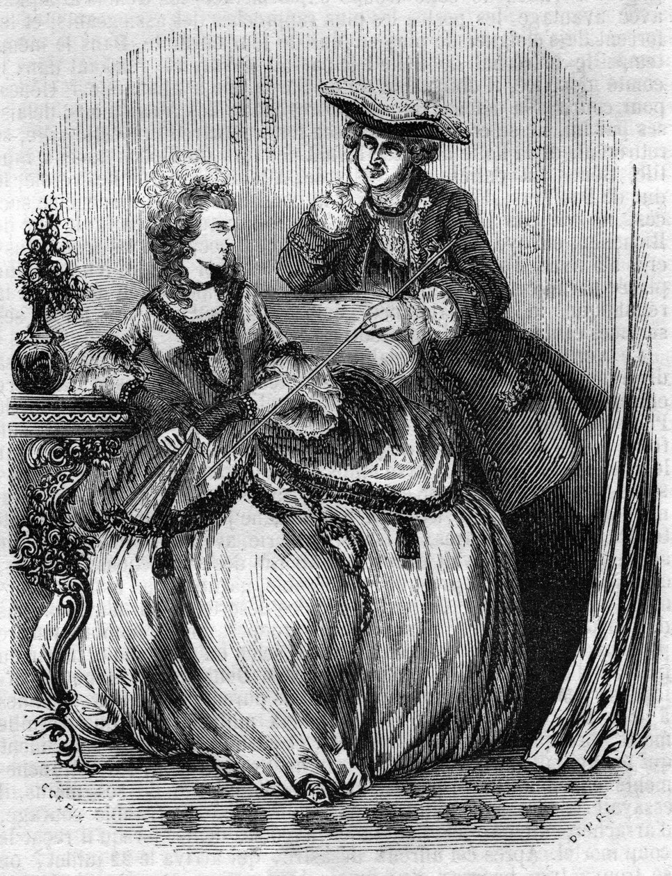 Luigi XV e Madame de Pompadour, Jeanne Antoinette Poisson (1721-1764) (Marchesa di Pompadour) - in 