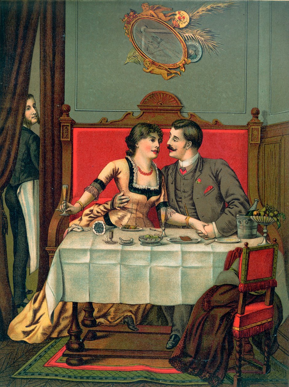 Pranzo in una sala da pranzo privata da French School