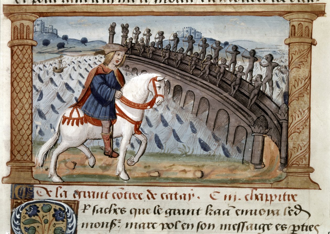 MARCO POLO: Illustrazione di "Libro di Marco Polo" da French School