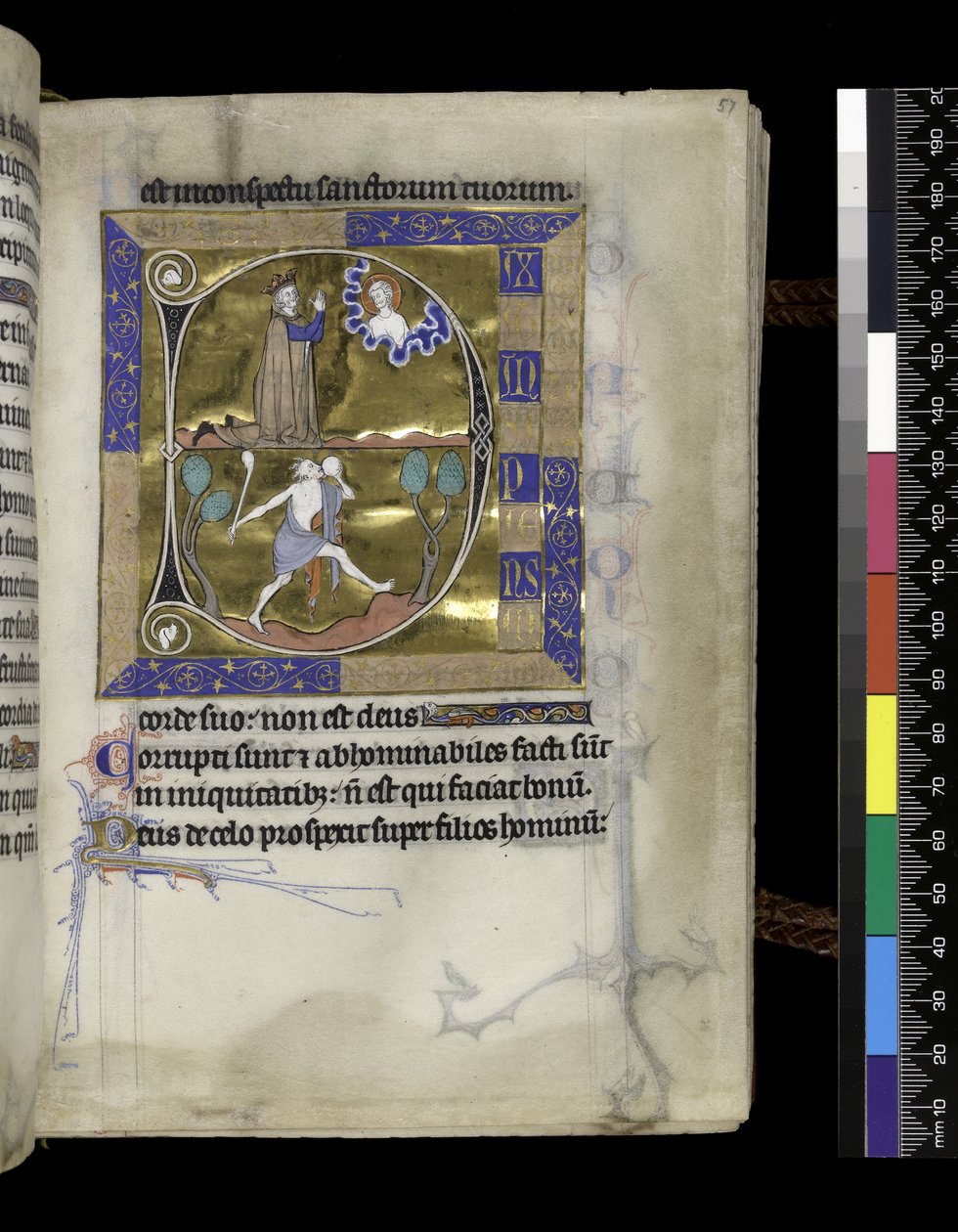 MS 300 f.57r, Davide prega Dio da French School