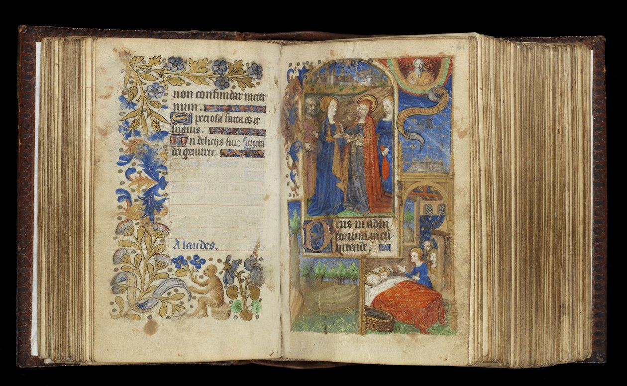 MS 39-1950 f.60v-61r La Visitazione da French School