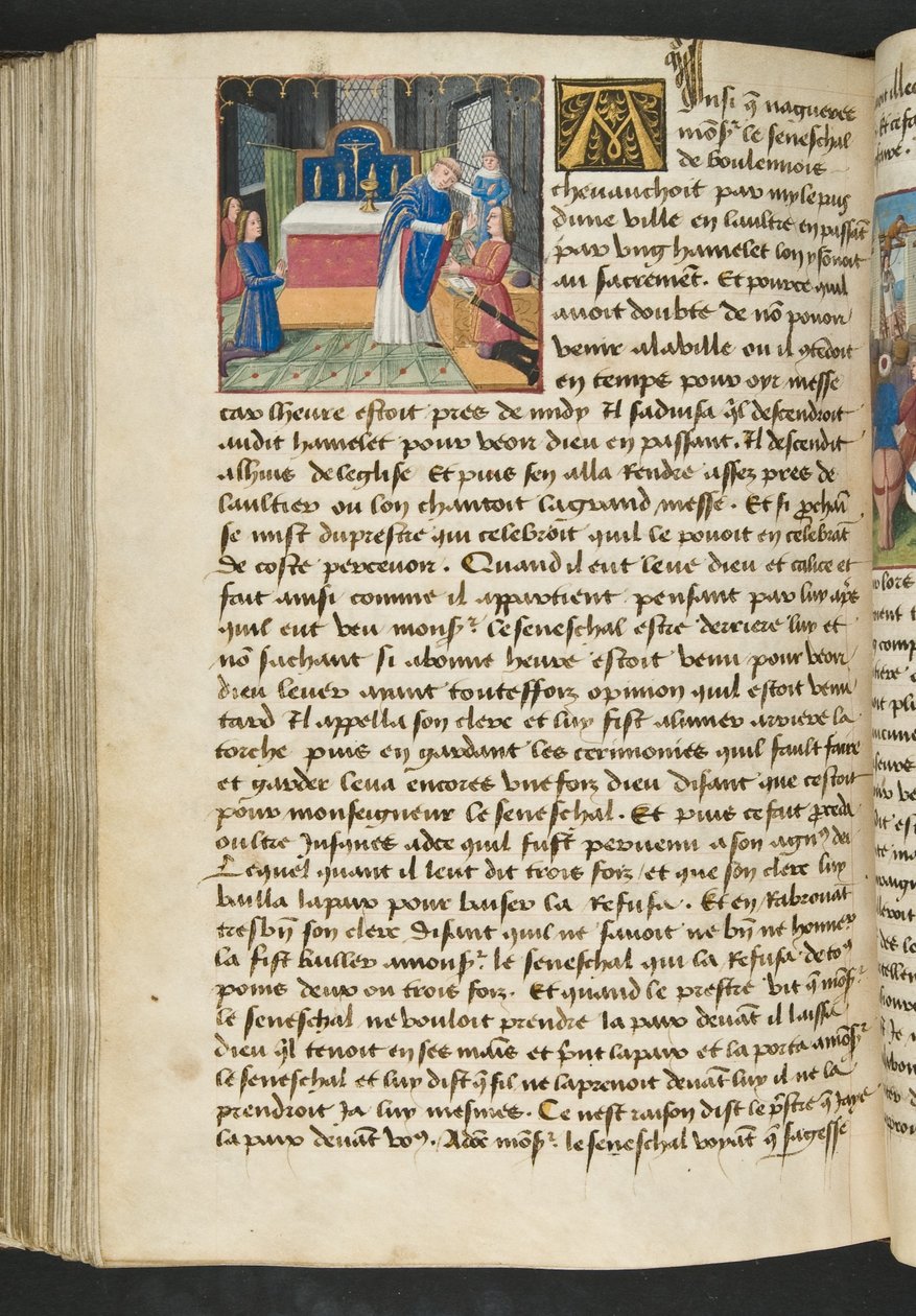Pagina da Cent Nouvelles Nouvelles, c.1461-62 da French School
