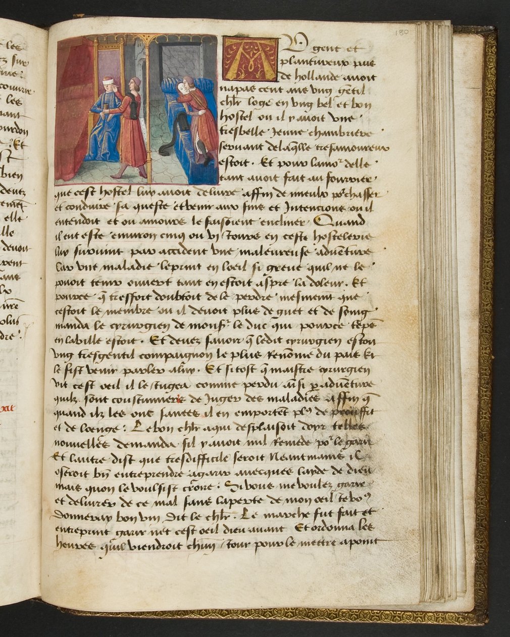 Pagina da Cent Nouvelles Nouvelles, c.1461-62 da French School