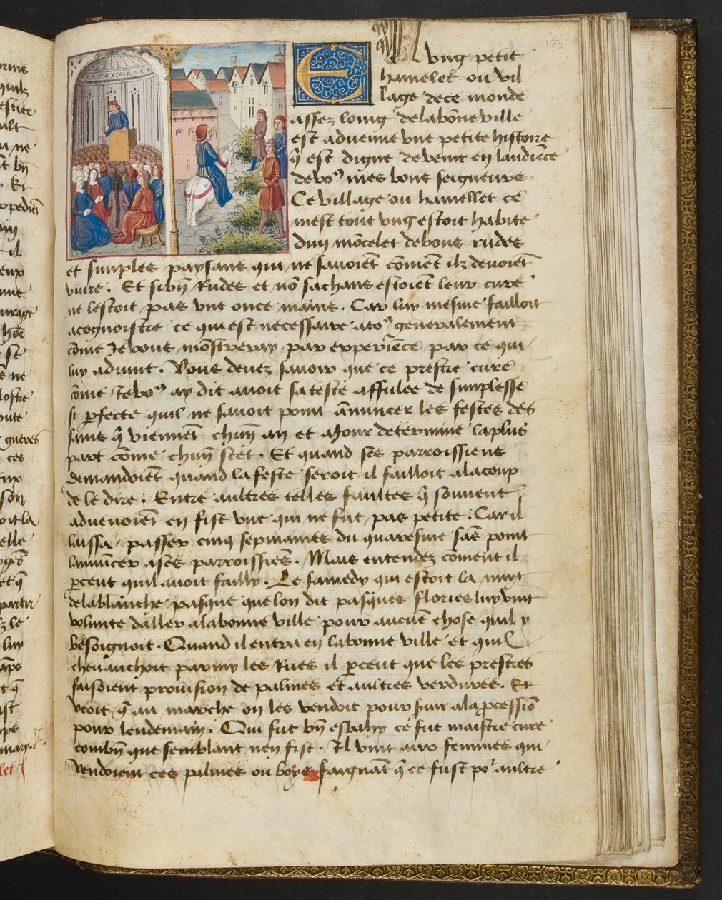 Pagina da Cent Nouvelles Nouvelles, c.1461-62 da French School