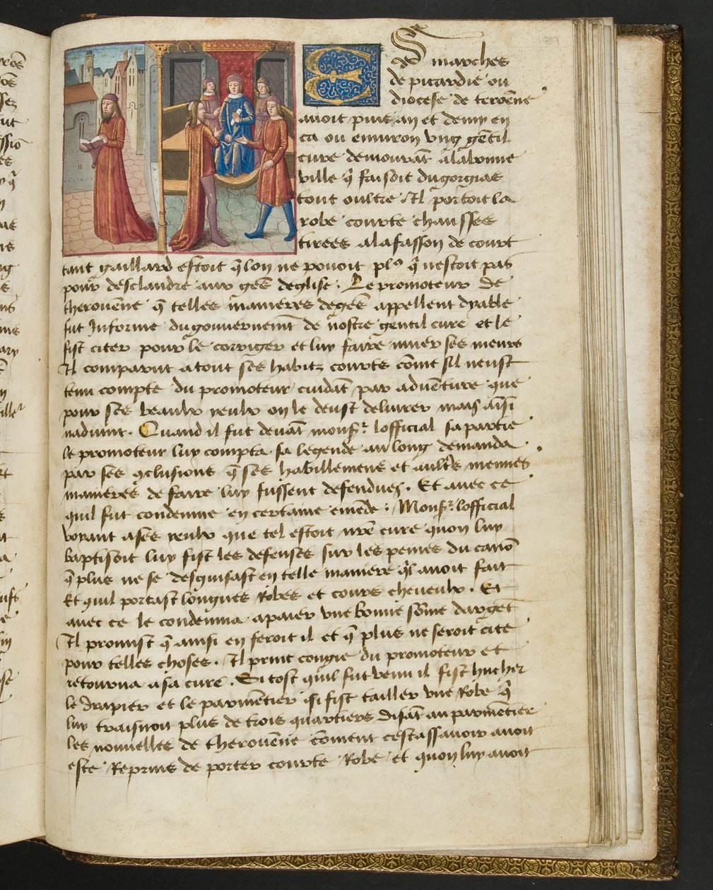 Pagina da Cent Nouvelles Nouvelles, c.1461-62 da French School
