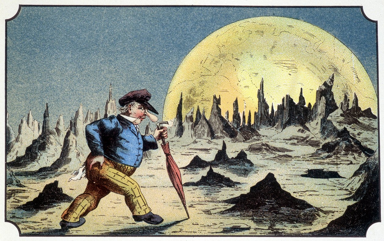 M. Baboulifiche sulla luna - in "Viaggio sulla luna" di A. de Ville-d
