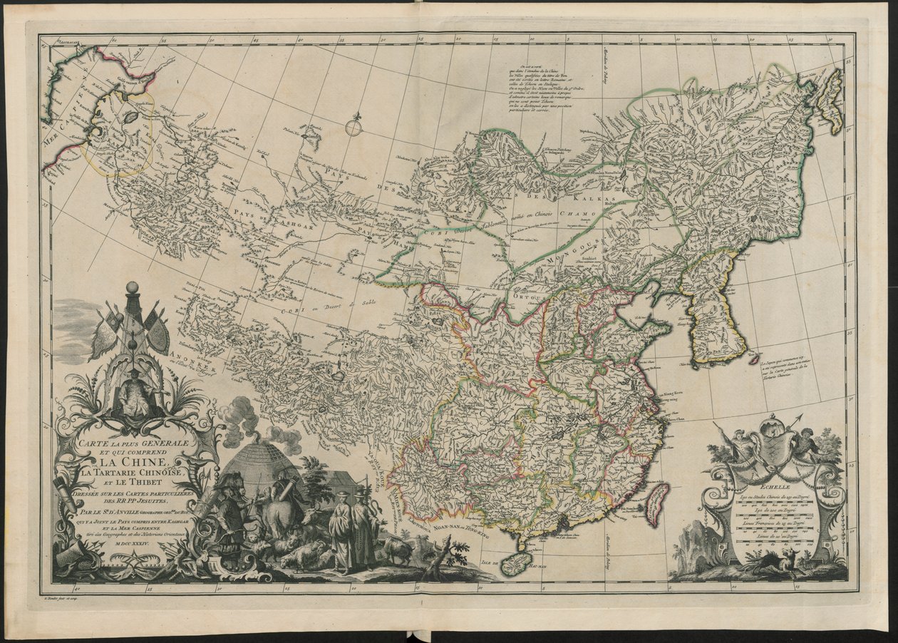 Mappa della Cina da French School