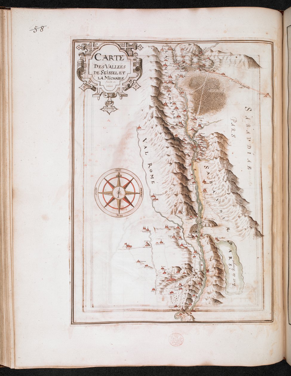 Mappa della Valle di La Michaille, da 