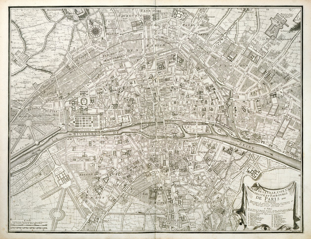 Mappa di Parigi, da L
