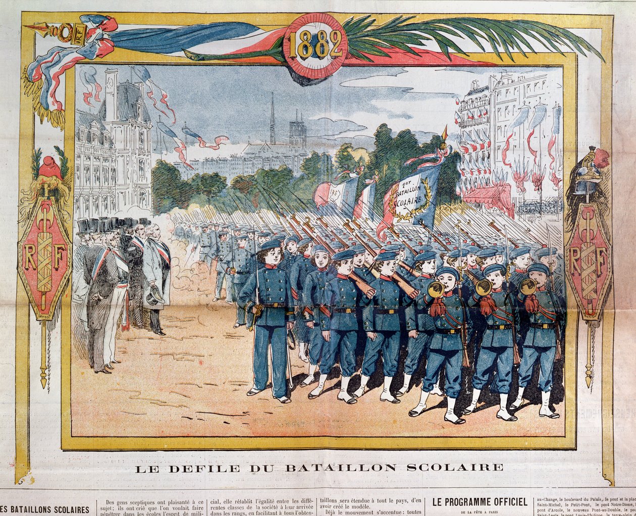 Marcia dei battaglioni scolastici il 14 luglio 1882 da French School