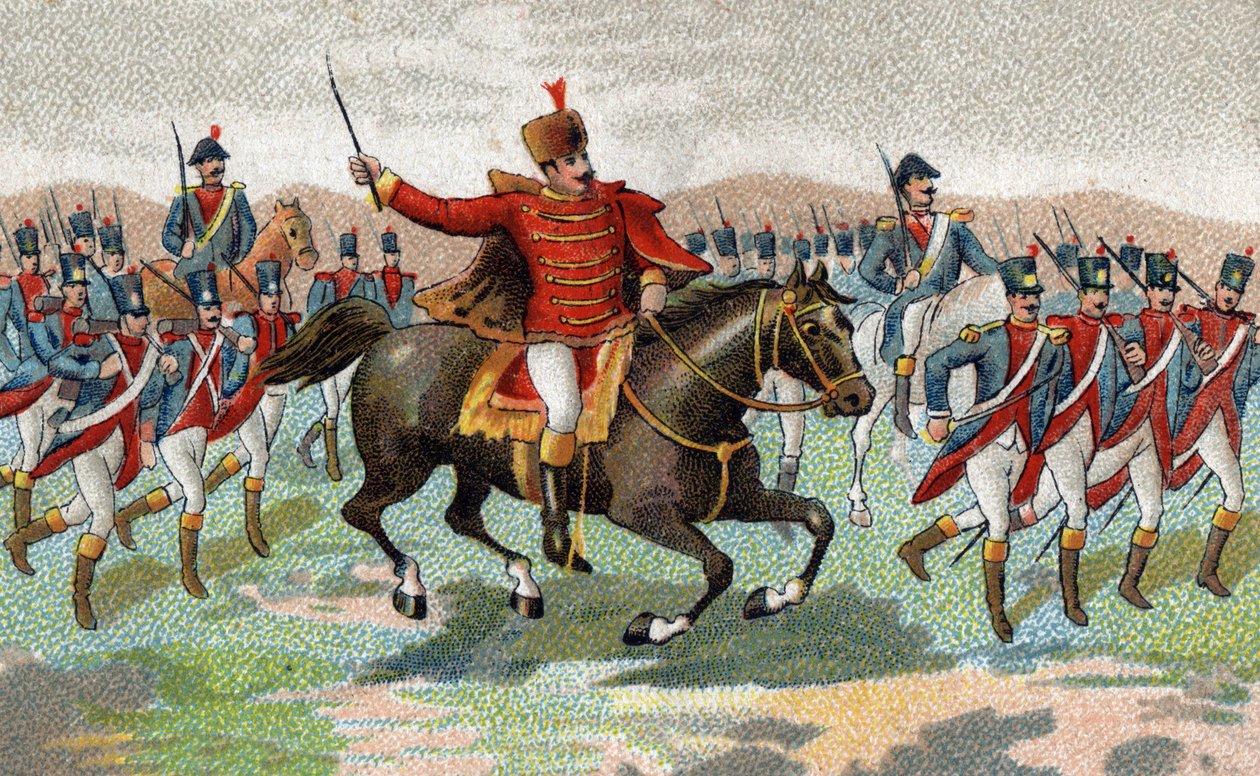 Maresciallo Joachim Murat alla battaglia di Iena (Germania, 14 ottobre) da French School