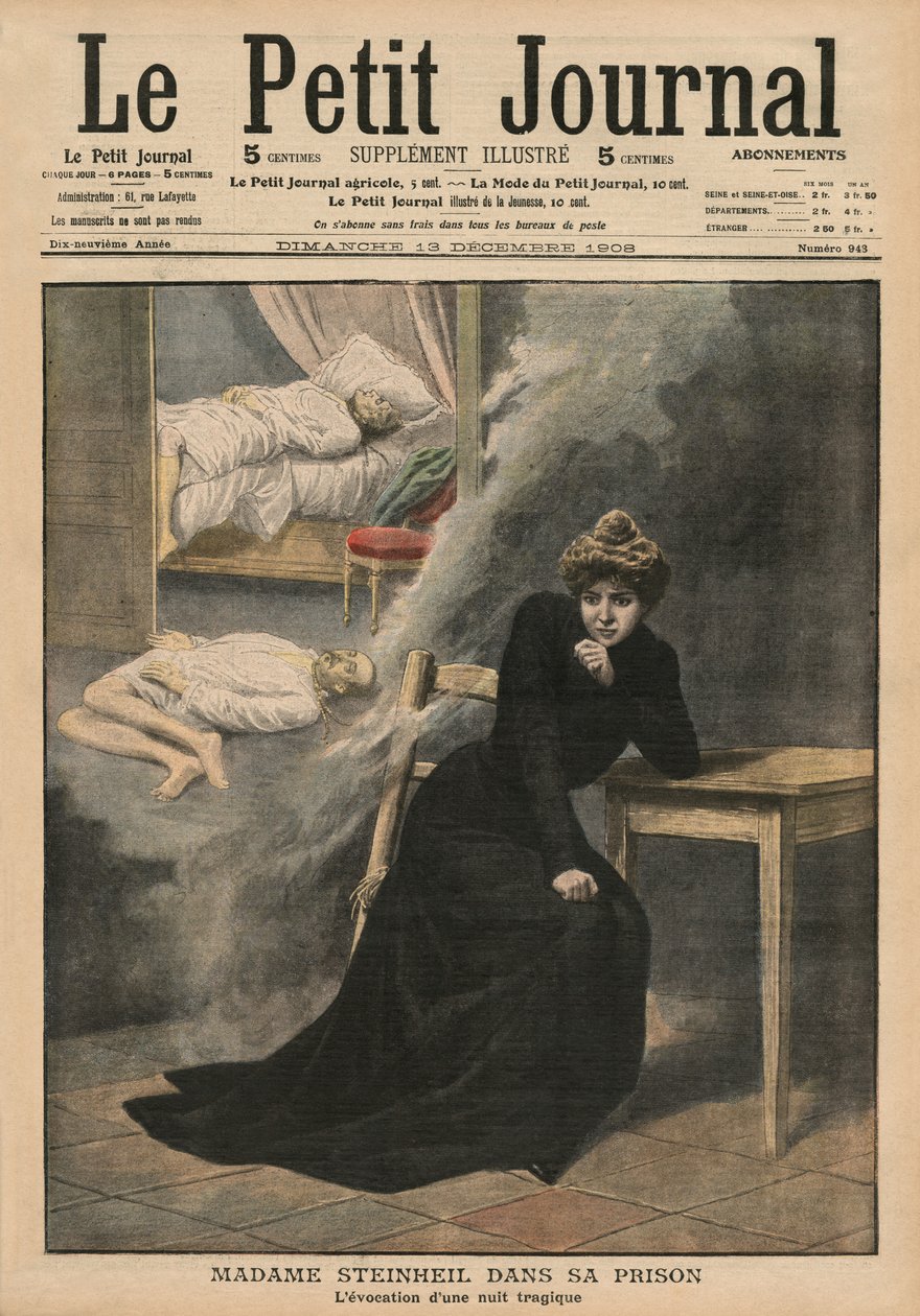 Marguerite Steinheil in prigione, illustrazione di copertina da 
