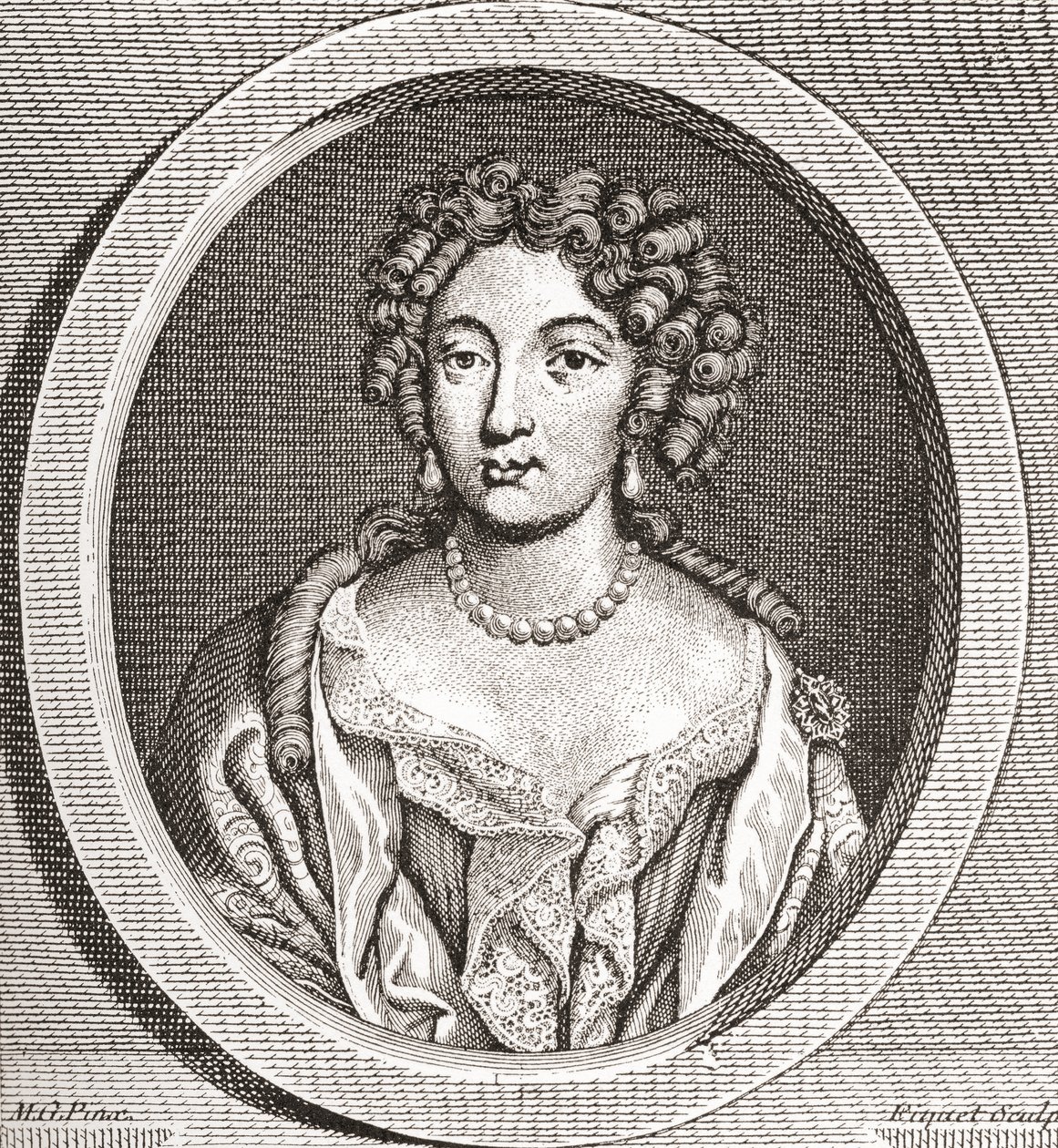 Marie Angélique de Scorailles, nobile francese e una delle molte amanti di Luigi XIV da French School