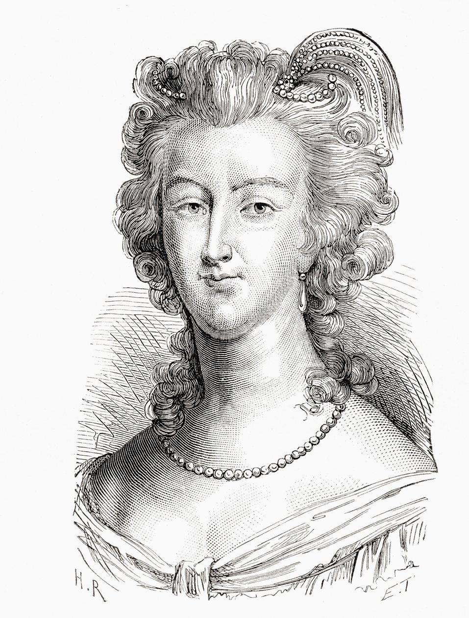 Maria Antonietta, da Histoire de France, pubblicato c.1880 da French School