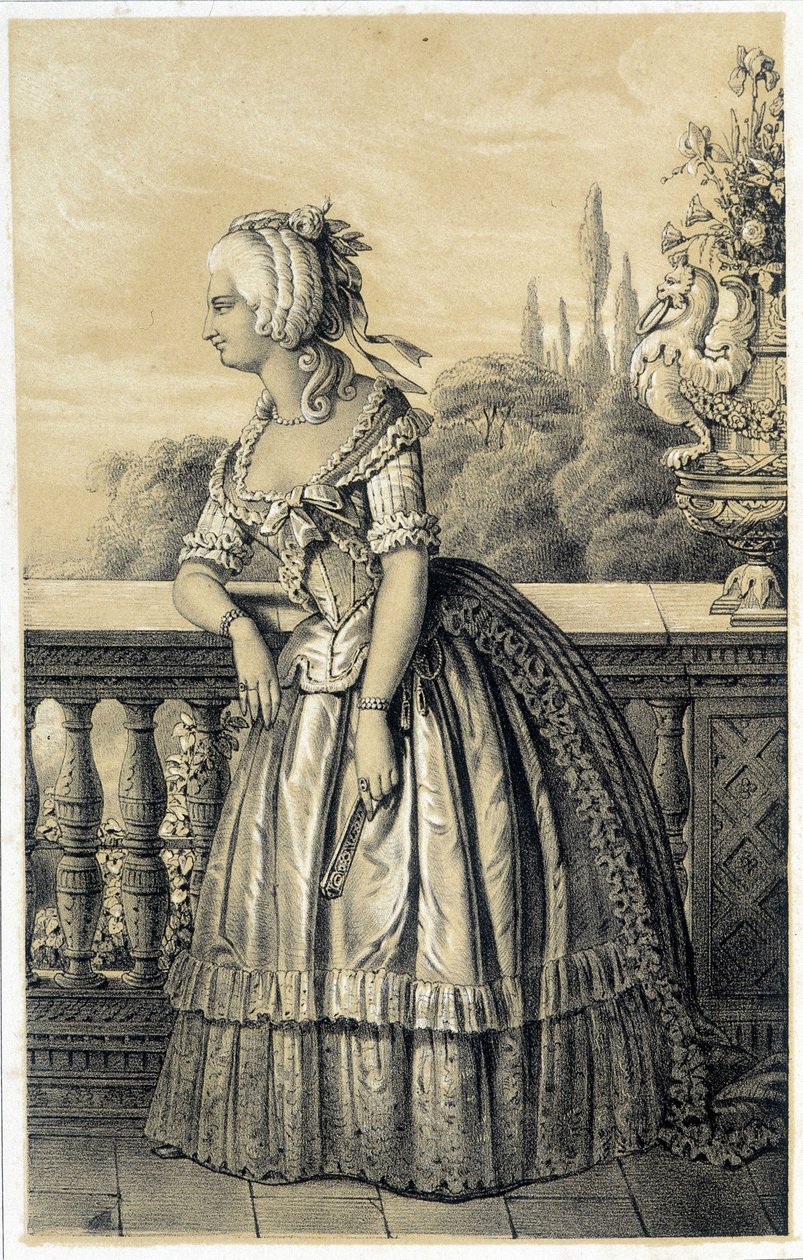 Maria Teresa di Savoia Carignano (1749-1792), principessa di Lamballe - in "Galleria storica della Rivoluzione Francese" di Albert Maurin, ed. Parigi 1843 da French School