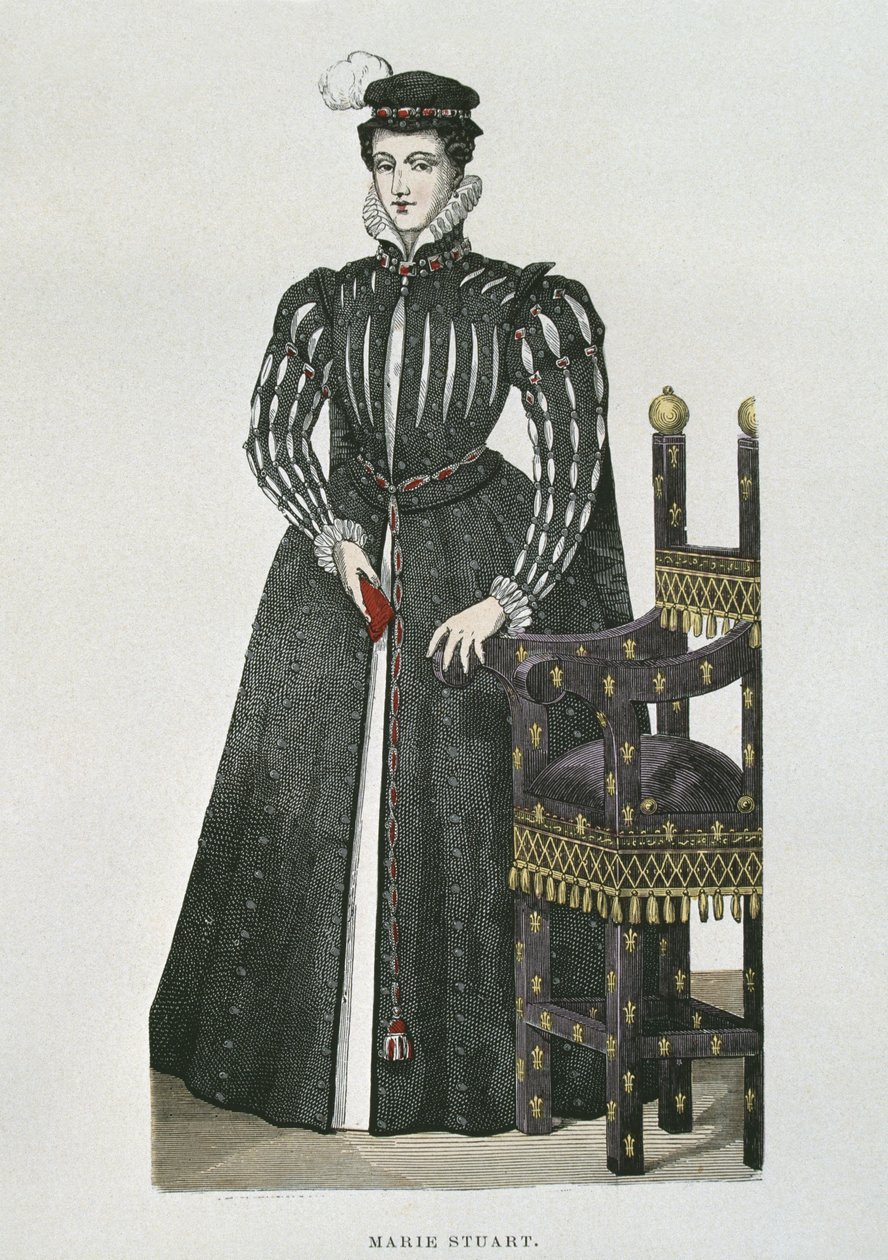 Maria Stuarda (1542-87), copia di un miniatura dal Recueil de Gaignieres da French School