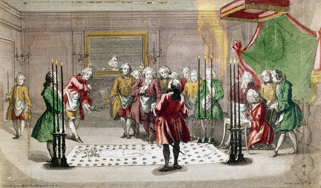 Cerimonia massonica in Francia da French School