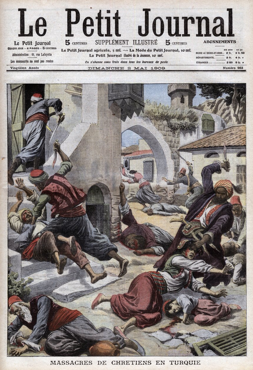 Massacro di cristiani in Turchia: massacro di 30.000 armeni nella città di Adana (Cilicia) (aprile 1 da French School