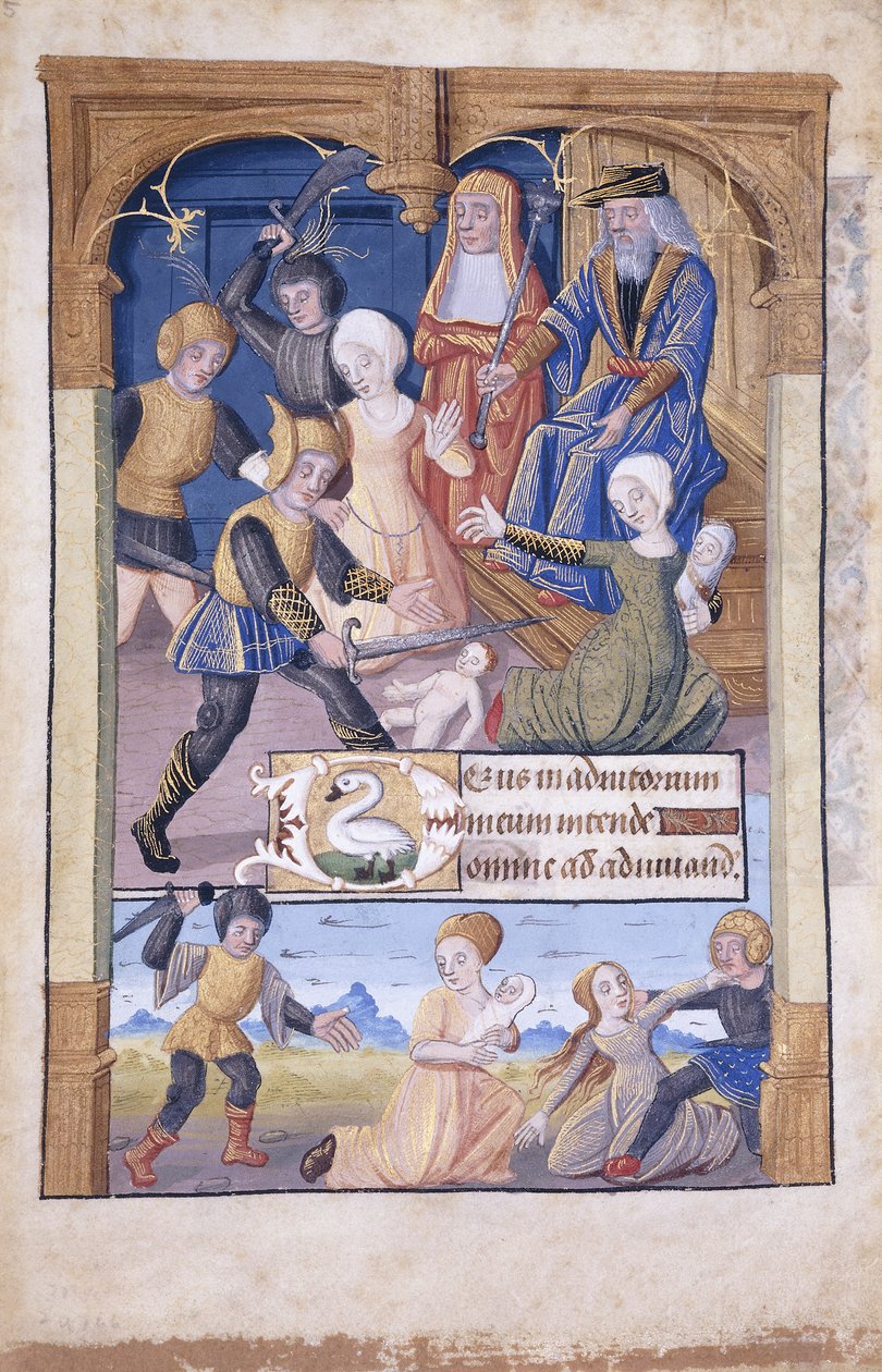 Massacro degli innocenti, miniatura, c.1450 da French School