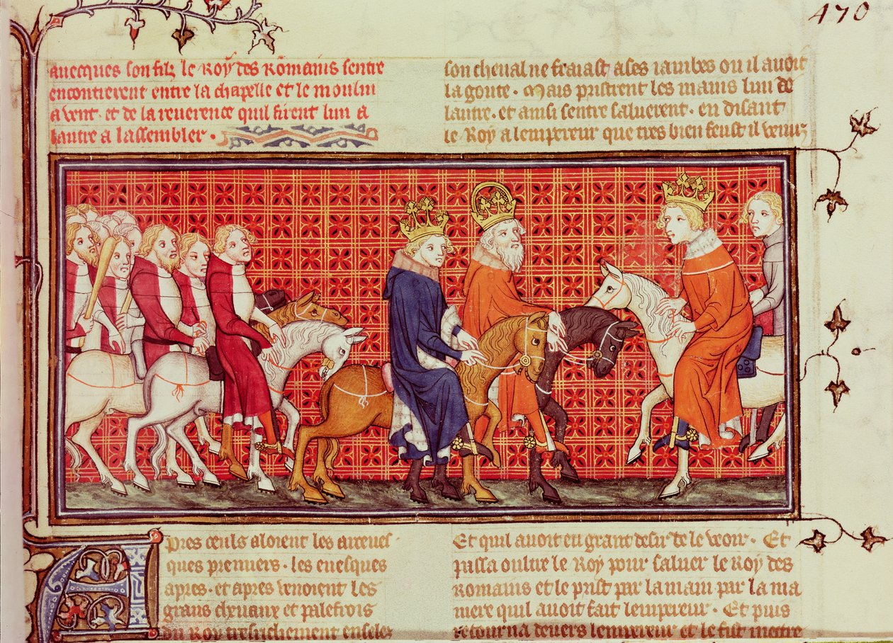 Incontro tra Carlo V (1338-80) di Francia e l