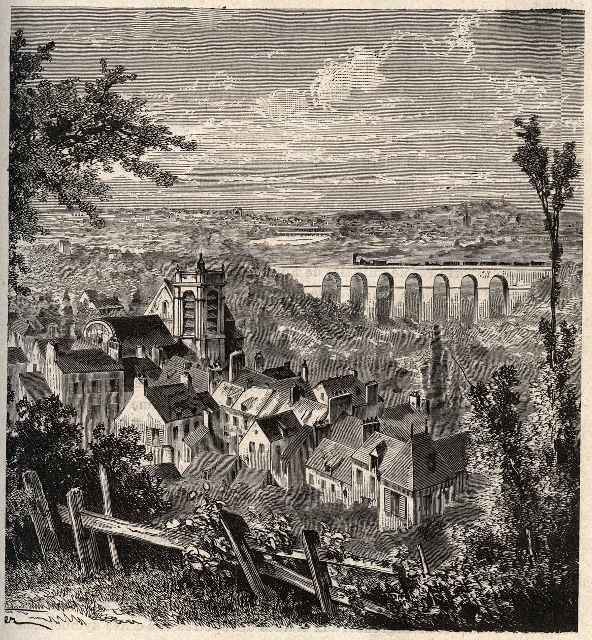 Meudon - dipartimento degli Hauts-de-Seine - incisione in 
