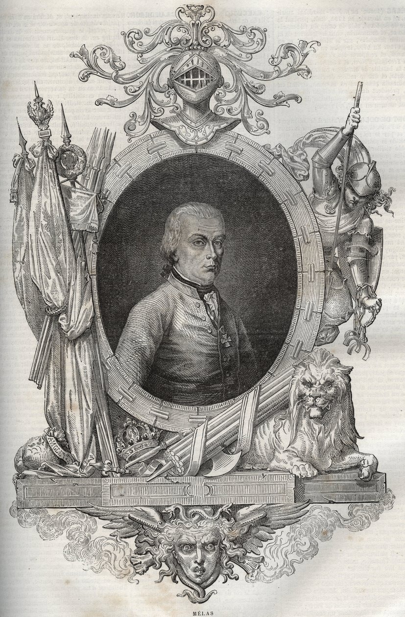 Michael Friedrich Benedikt barone von MELAS, feldmaresciallo - Nuova Enciclopedia Nazionale di Maurice La Charest - 1870 da French School