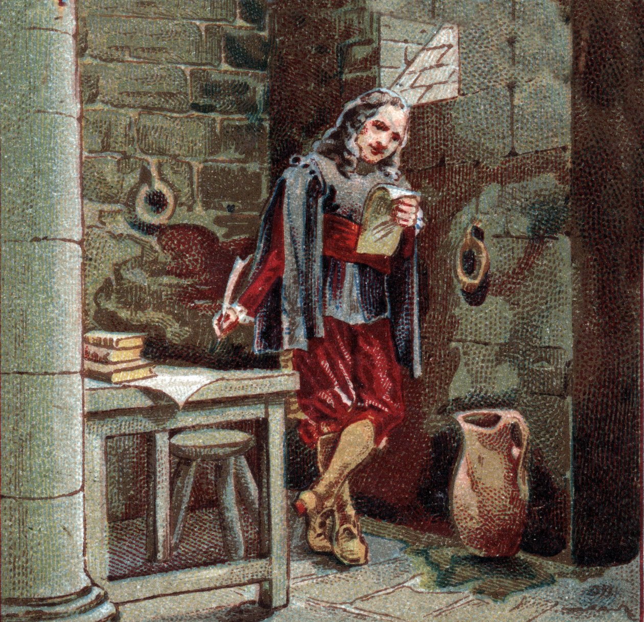 Michel de Marillac (1563-1632) rinchiuso nel castello di Chateaudun da French School