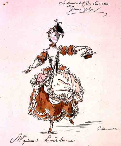Miss Guimard come Tersicore, in un libretto di Louis Fuzelier composto da Mondonville, facsimile di A. Guillaumot Fils da French School