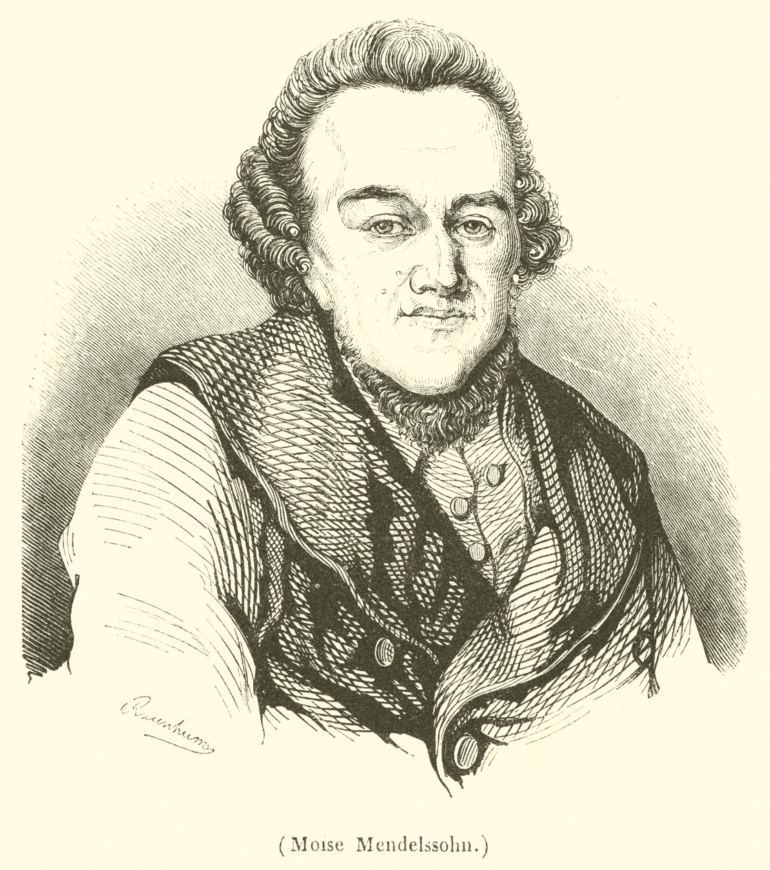 Moise Mendelssohn (incisione) da French School