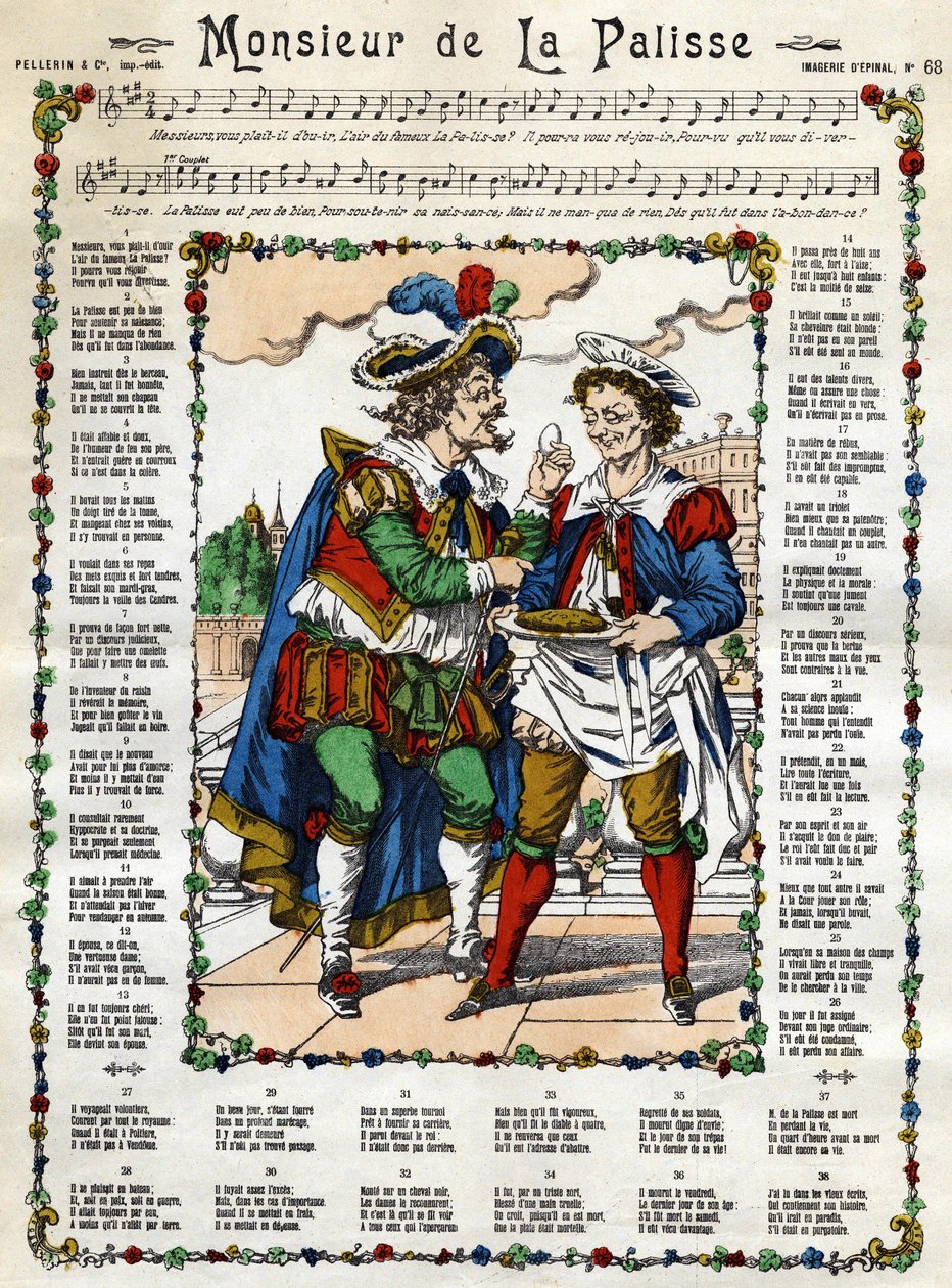 Monsieur de la Palisse. Immagine di Epinal del XIX secolo da French School