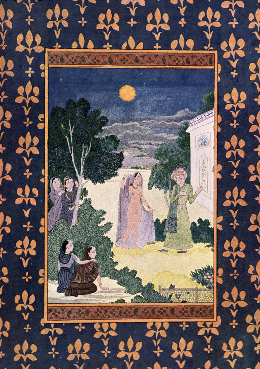 Luna di bellezza, illustrazione per Le Mille e una Notte, 1895 (incisione a colori) da French School