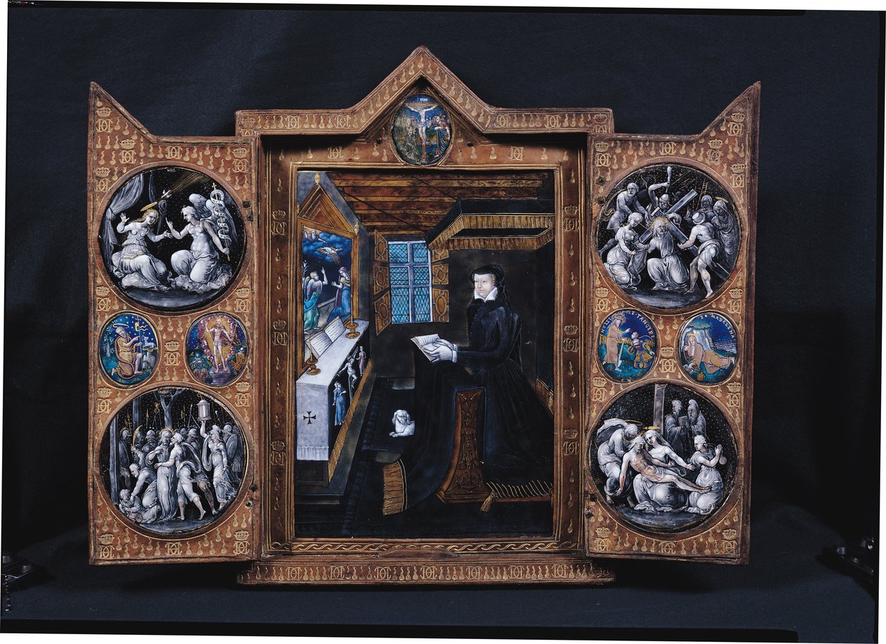 Mobile da lutto con scene della vita di Cristo e attributi di Enrico II (1519-59) e Caterina de