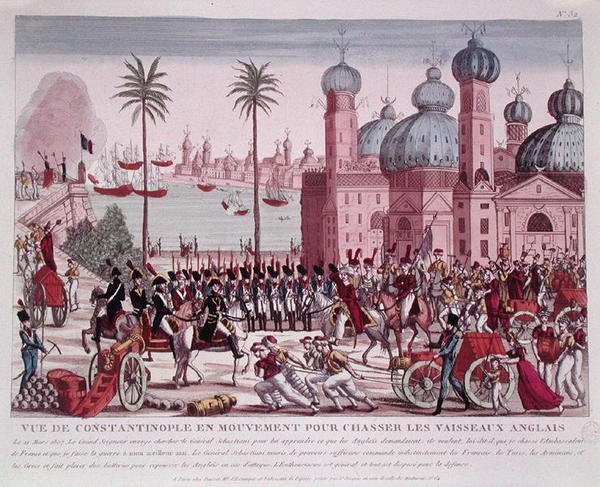 Movimento delle truppe per forzare le navi inglesi da Costantinopoli, 21 marzo 1807 da French School