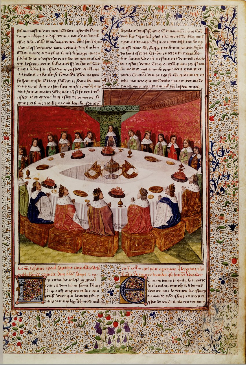 Apparizione del Santo Graal, dalla Queste del Saint Graal, c.1470 da French School